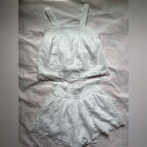 Abercrombie Kids White Pleated Skirt